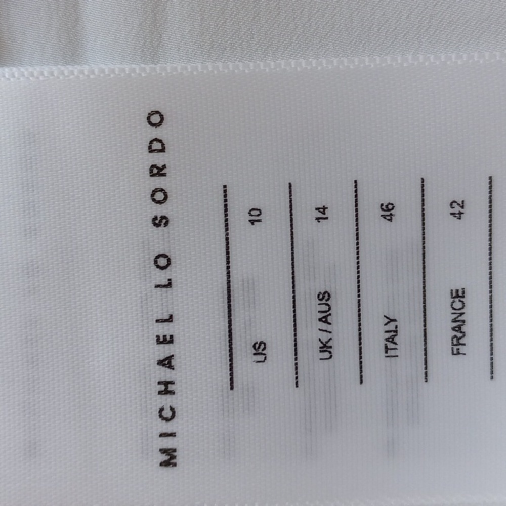 NWT Michael Lo Sordo Relaxed Silk Boy Pant 10 Wide Leg White - Picture 10 of 16